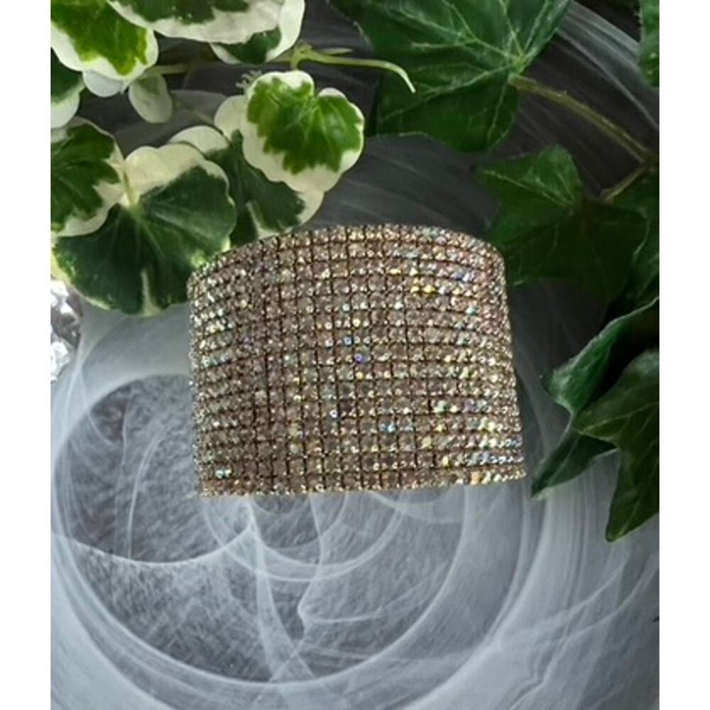 New Park Lane gold iridescent sparkle bangle cuff bracelet - Picture 4 of 4